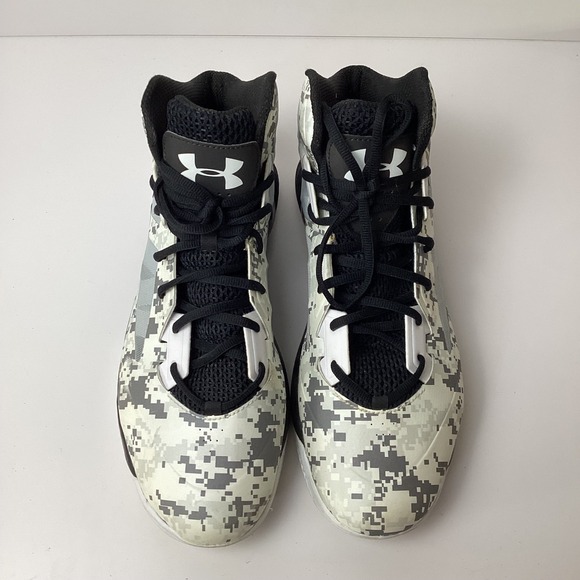 Under Armour Digital Camo Basketball Shoes Men High Top Athletic Sneakers - Picture 14 of 14